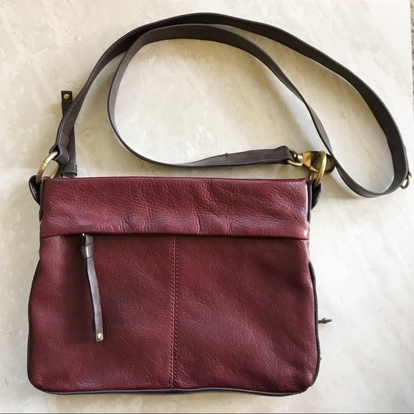 Clarks Bags Oxblood Red Leather Crossbody Bag Poshmark